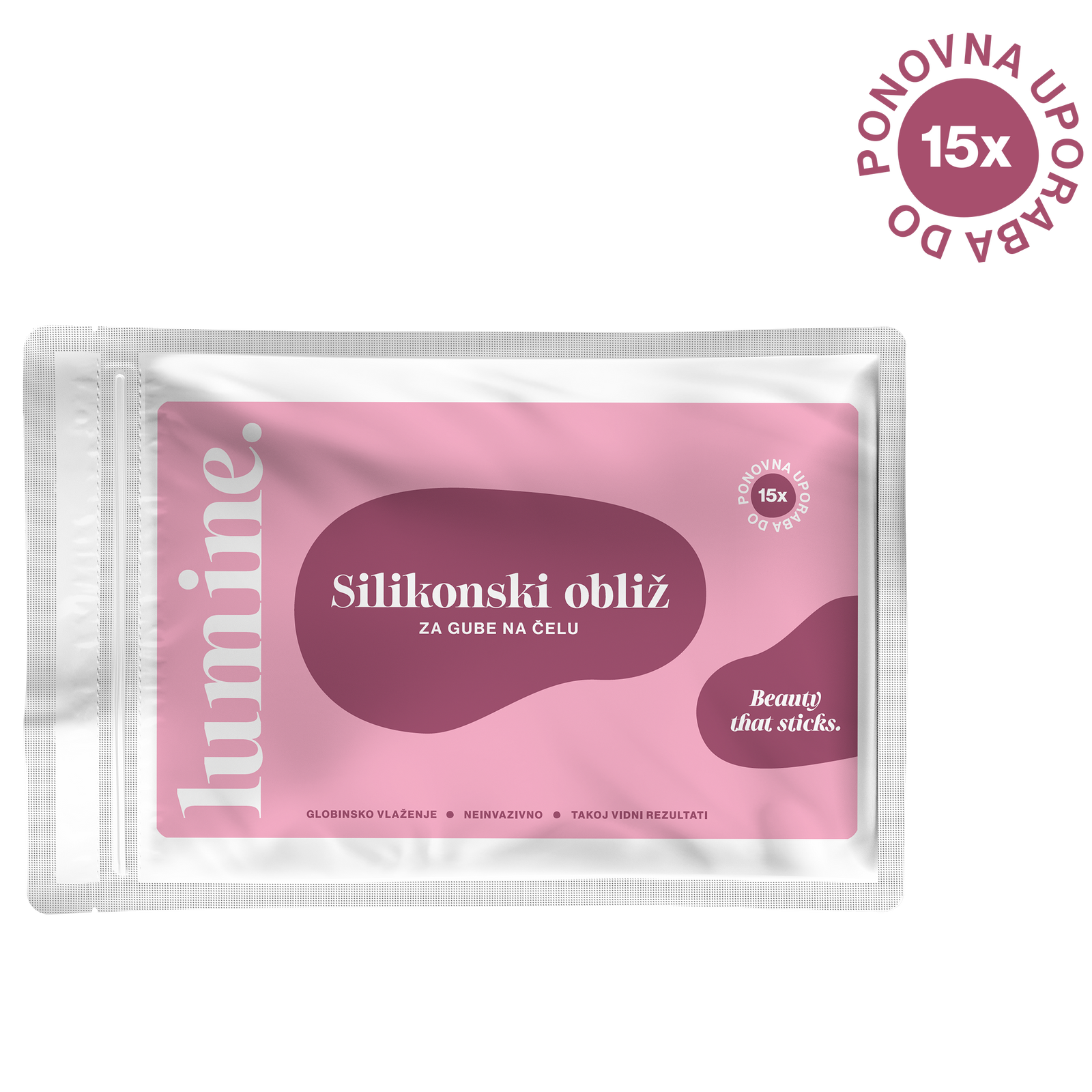 Silikonová náplast na vrásky na čele