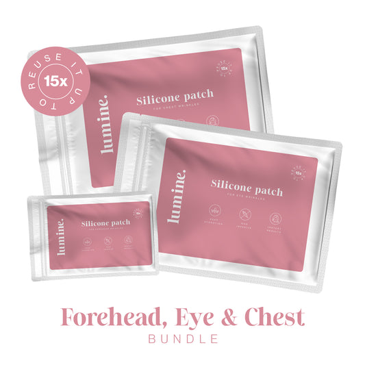 Silikonové náplasti proti vráskám – oči, čelo a dekolt (balíček)